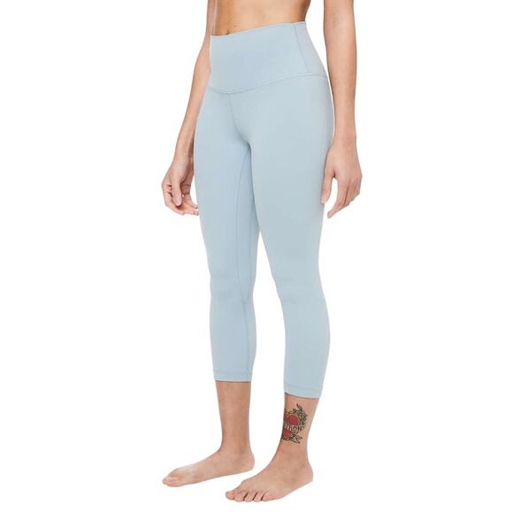 Lululemon Align Crop 21" Blue Cast Women's Size 10 Leggings Good Used Condition - Picture 3 of 10